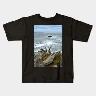 Rocks, Sea And Lundy Island Kids T-Shirt